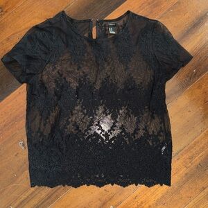 Woman’s Black Mesh Shirt